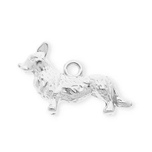 Roestvrij stalen (RVS) Stainless steel bedels hond Silver
