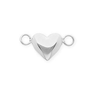 Roestvrij stalen (RVS) stainless steel onderdelen tussenstuk hart Silver