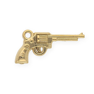 Roestvrij stalen (RVS) Stainless steel bedels revolver Gold