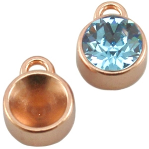 Settings DQ metaal voor puntsteen SS39 1 oog Ros&eacute; goud