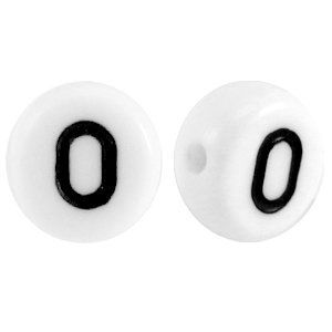 Letterkralen van acryl letter O Wit