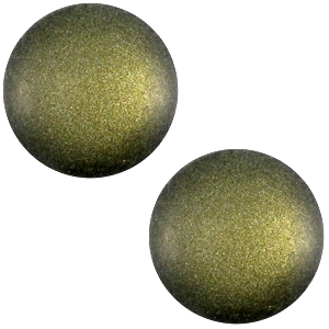 Polaris cabochon soft tone 12mm matt Army green