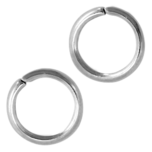Roestvrij stalen (RVS) Stainless steel onderdelen buigring 8mm Zilver