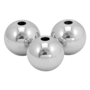 Roestvrij stalen (RVS) Stainless steel kralen 8mm Zilver