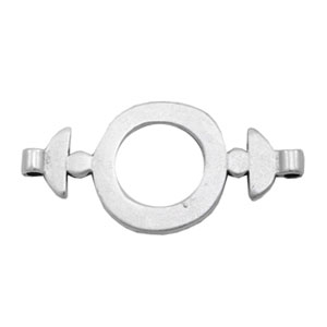 Bedels TQ metaal tussenstuk ring 30mm Antiek zilver