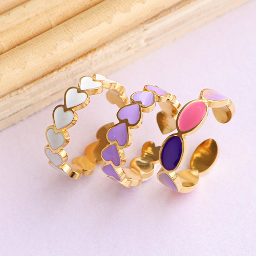 Zo draag je deze rvs ringen in vrolijke kleuren