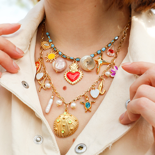 Zomerse sieraden inspiratie met bedels DQ metaal met enamel