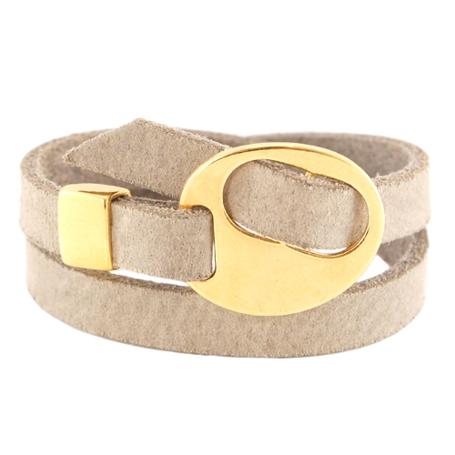 Geweldige DQ metalen sloten met Aztec koord en plat 10 mm leer