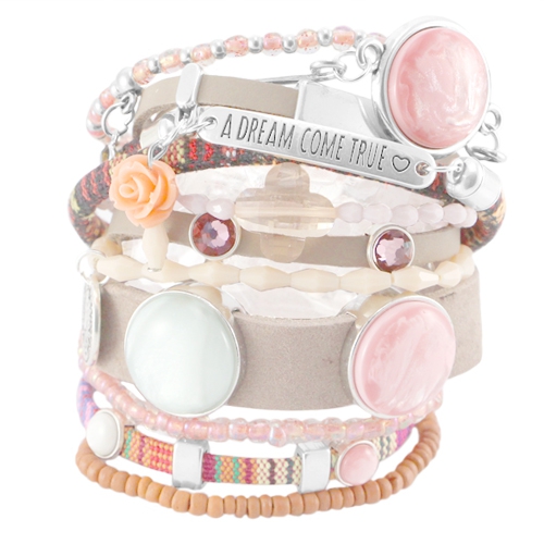 Summer vibes met deze mooie armbanden set