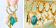 Just in: brass charms met enamel en steentjes