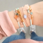 Fijne armbandjes met crystal glas hangers en tussenstukken
