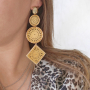 EASY oorbellen in soutache stijl met geweven hangers en DQ metaal