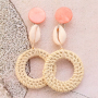 EASY oorbellen in soutache stijl met geweven hangers en DQ metaal