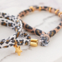 Maak leuke armbanden en haarelastieken met stitched elastisch lint leopard: