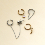 Statement collectie met BY31&reg;earcuffs met oogje(s) en spiraal oorbellen