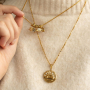 Minimalistische sieraden met rvs bedels met strass 