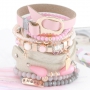 Mooie armband set in roze tinten