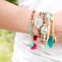 Ketting en armbanden set in de echte Bohemian Beach style!