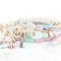 Let&rsquo;s go to the beach sieraden set met hout, leer, kokos & schelp kralen. 