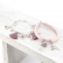 Lavendel met aarde tinten armbandjes voor een zachte look!