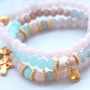 Trendy pastel sieraden en accessoires met crackled opal glaskralen