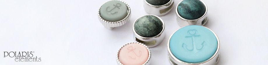 Cuoio setting / slider voor 8 mm leer en 12 mm cabochon