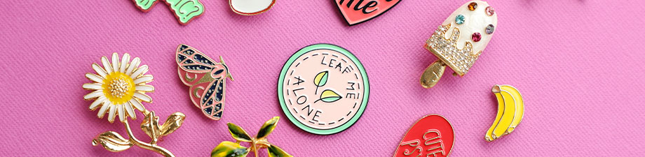 Nieuwe kleurrijke collectie broches en pins