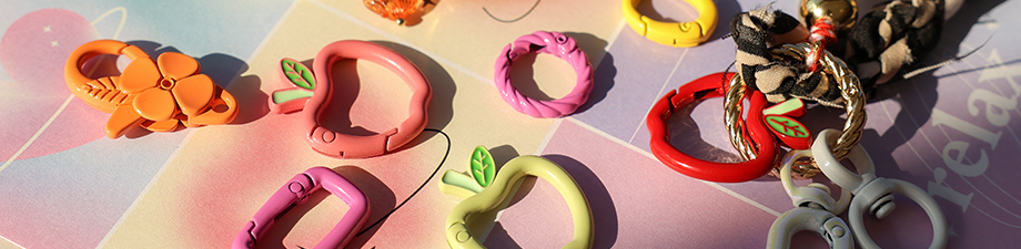 Must-have gekleurde sleutelhanger onderdelen