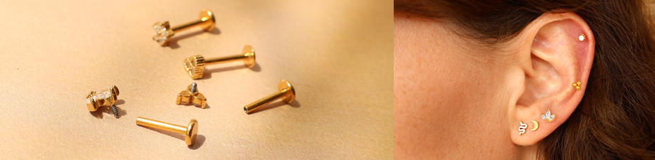 Roestvrij stalen oorpiercings