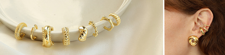 Nieuwe roestvrij stalen earcuffs