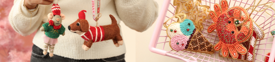 Nieuwe collectie trendy kersthangers 