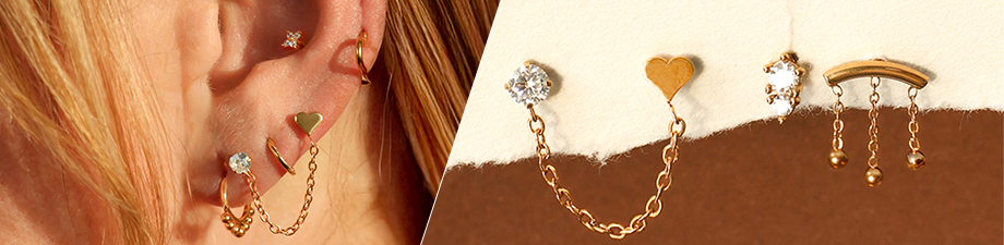 BRAND NEW! Roestvrij stalen oorpiercings BRAND NEW! Roestvrij stalen oorpiercings