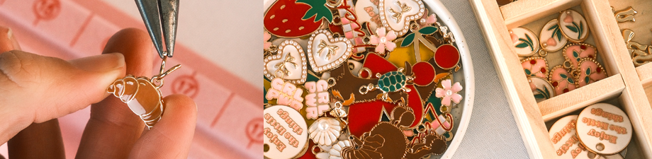 Nieuwe kleurrijke metalen bedels Nieuwe kleurrijke metalen bedels