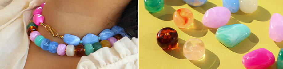 Nieuwe serie kleurrijke acryl kralen