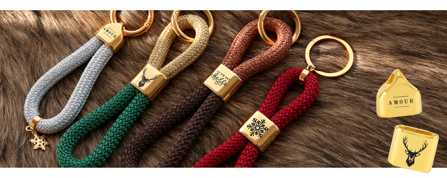 Nieuwe schuivers en eindkappen voor DQ sleutelhangers