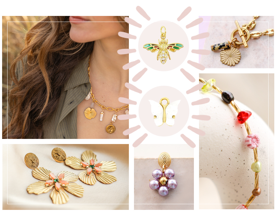 Bloem kralen en bedels