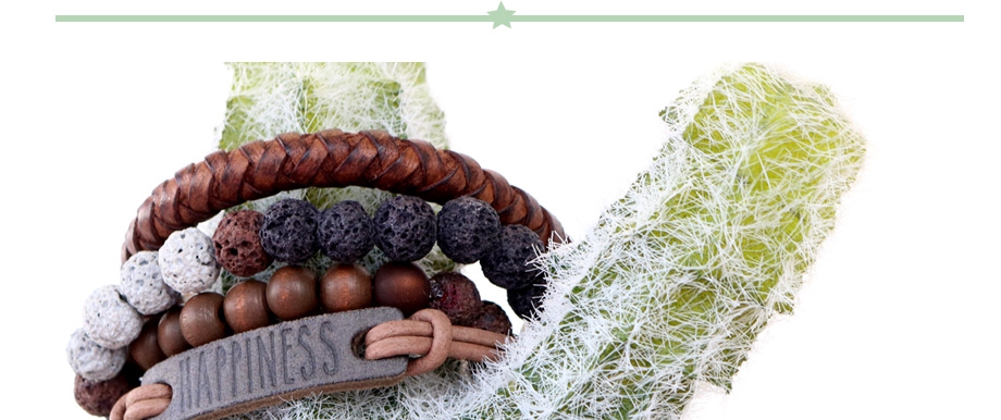 Mannensieraden met lava kralen