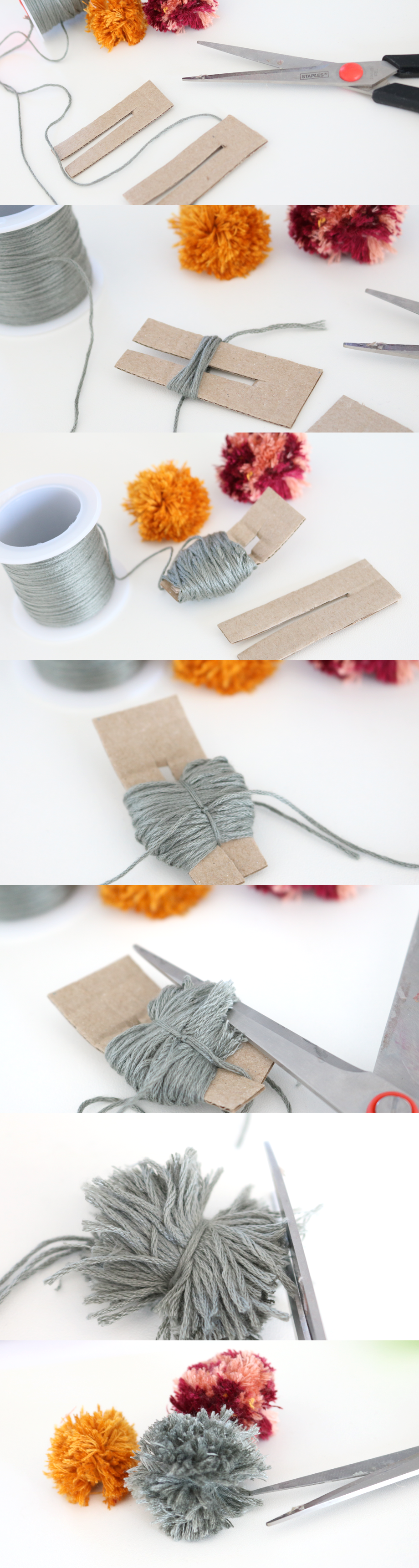 Zelf pompom bedels maken afbeelding